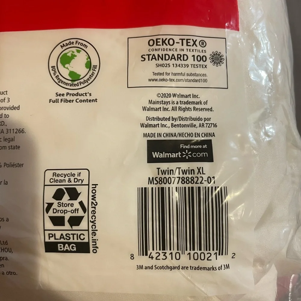 Mainstays White Soft Microfiber‎ Sheet Set & Soft Mattress Pad, NWT, Size T/Txl